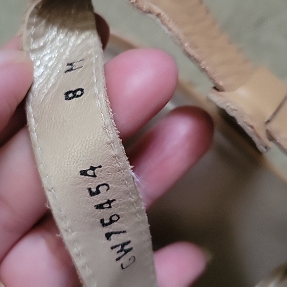 Stuart Weitzman Leather Wedge Sandals - Picture 4 of 6